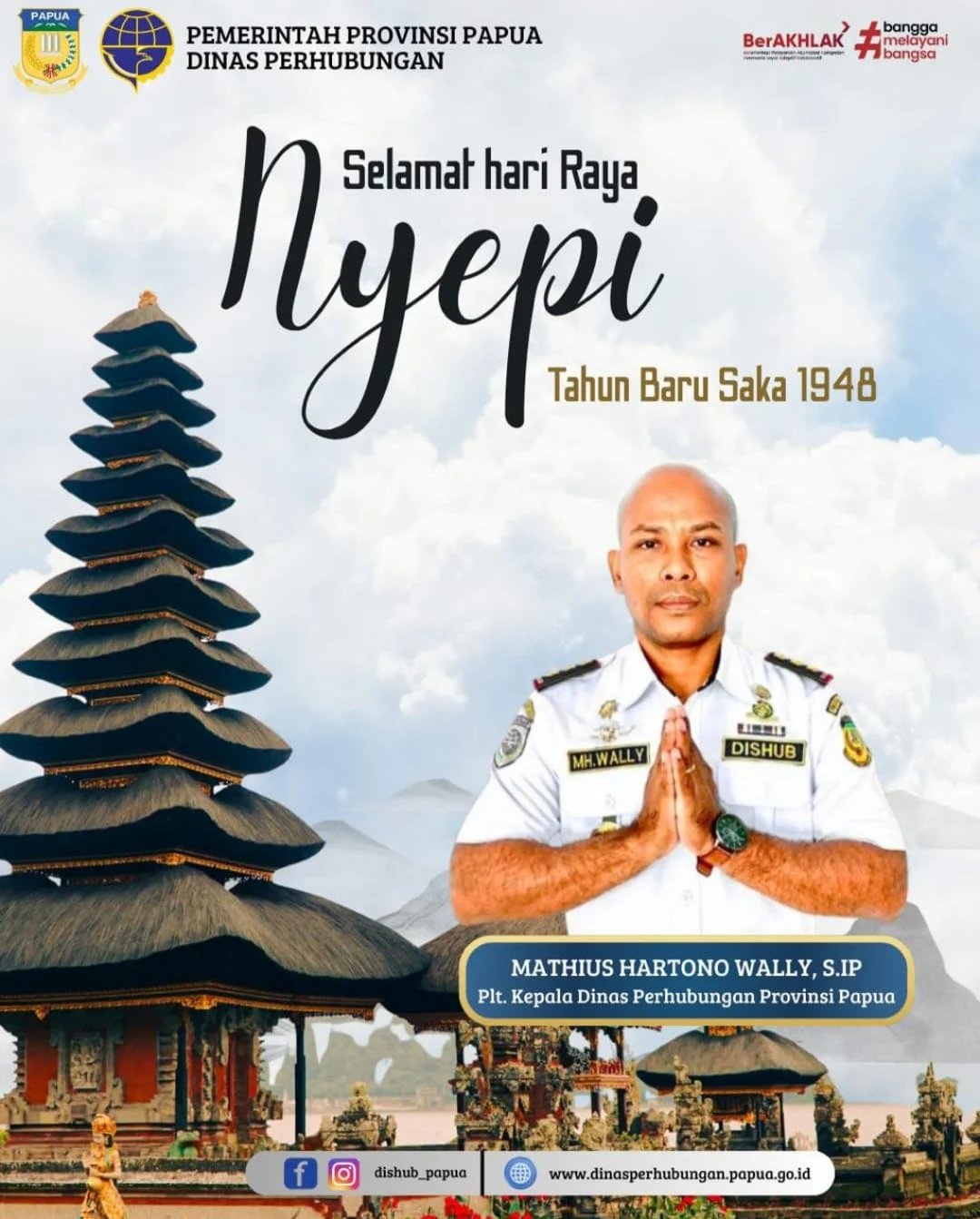 Ucapan Hari Nyepi DInas Perhubungan Prov Papua
